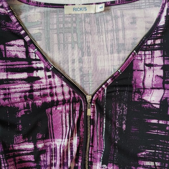 Purple Tunic with Tie Waist - Picture 5 of 8